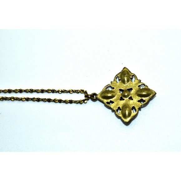 A4 NWT ANNE KOPLIK DESIGNS Gold Tone Swarovski Brown Crystal Pendant Necklace - Picture 5 of 5